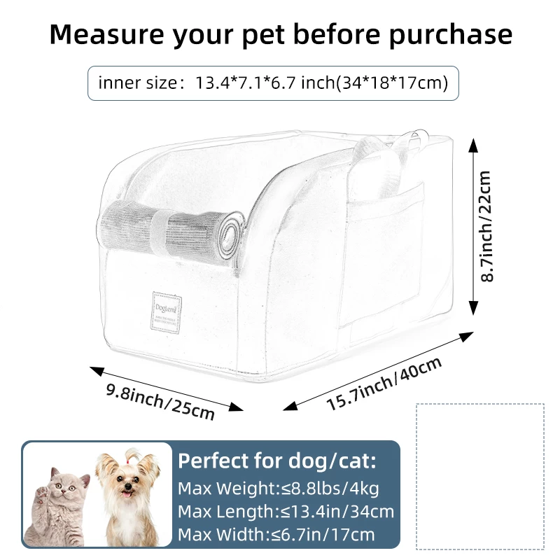 Pet Console Car Seat Booster
