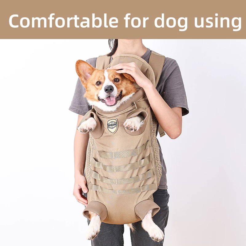 中型狗专用战术背包 透气双肩中型犬专用战术背包