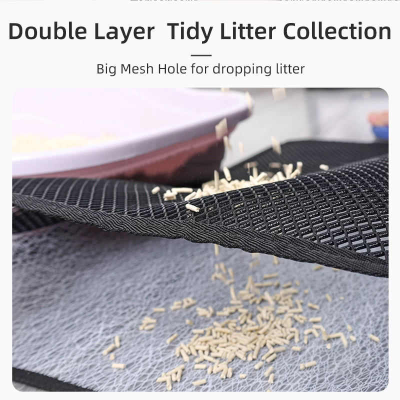 Fish Shape/ Cat Shape Design No Leak Cat Litter Mat