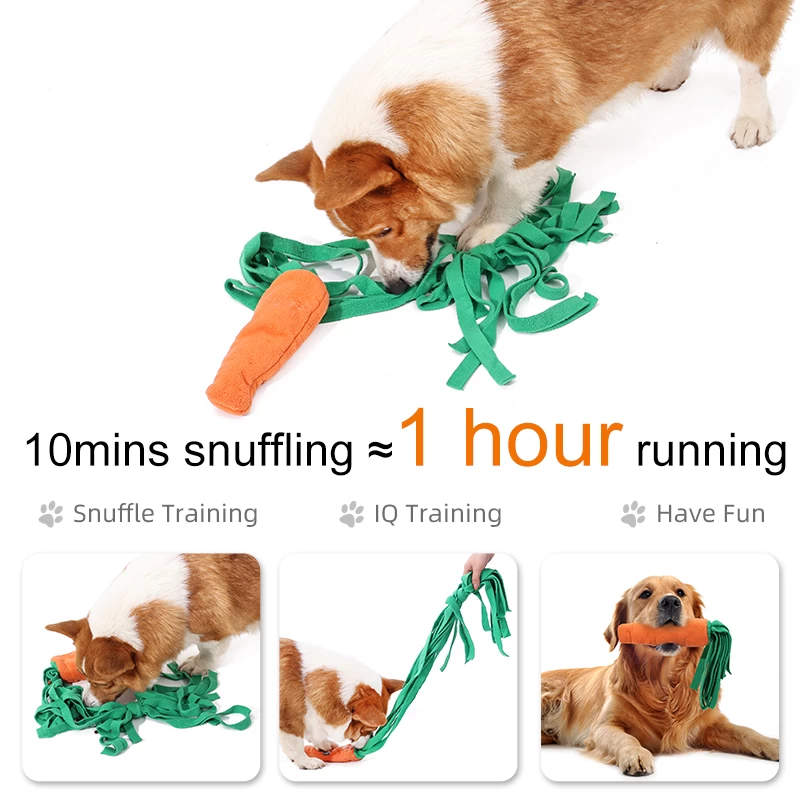 Hunde-Schnüffelspielzeug im Karotten-Design