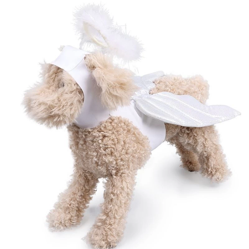 Chine Halloween Noël Vacances Ange Chien Costume Ailes Chat Ange Costume Fée Ailes fabricant