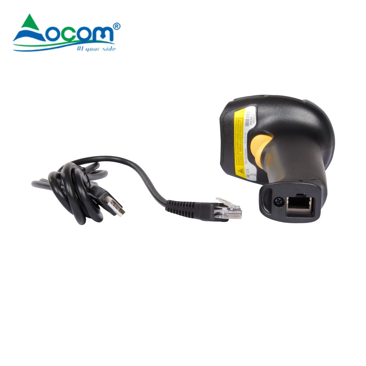 (OCBS-LA09)Auto Scanner Handheld Wired Auto Sense Barcode Scanner Code Reader With Stand