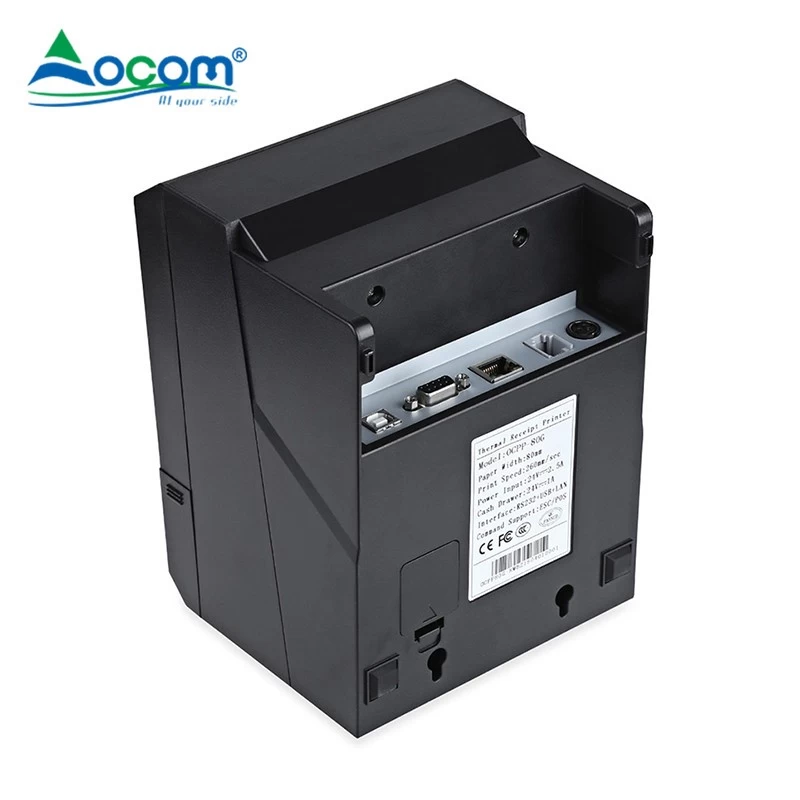 1D 2D Barcode Printer Desktop Reliable 80mm OCPP-80G Thermal Receipt Printer With Auto Cutter