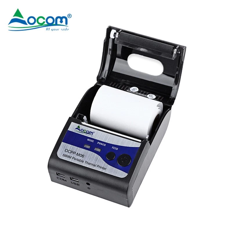 (OCPP-M06)Printer Wholesale Impresora Black 58mm Mini Blue Tooth Mobile Receipt Portable Printer