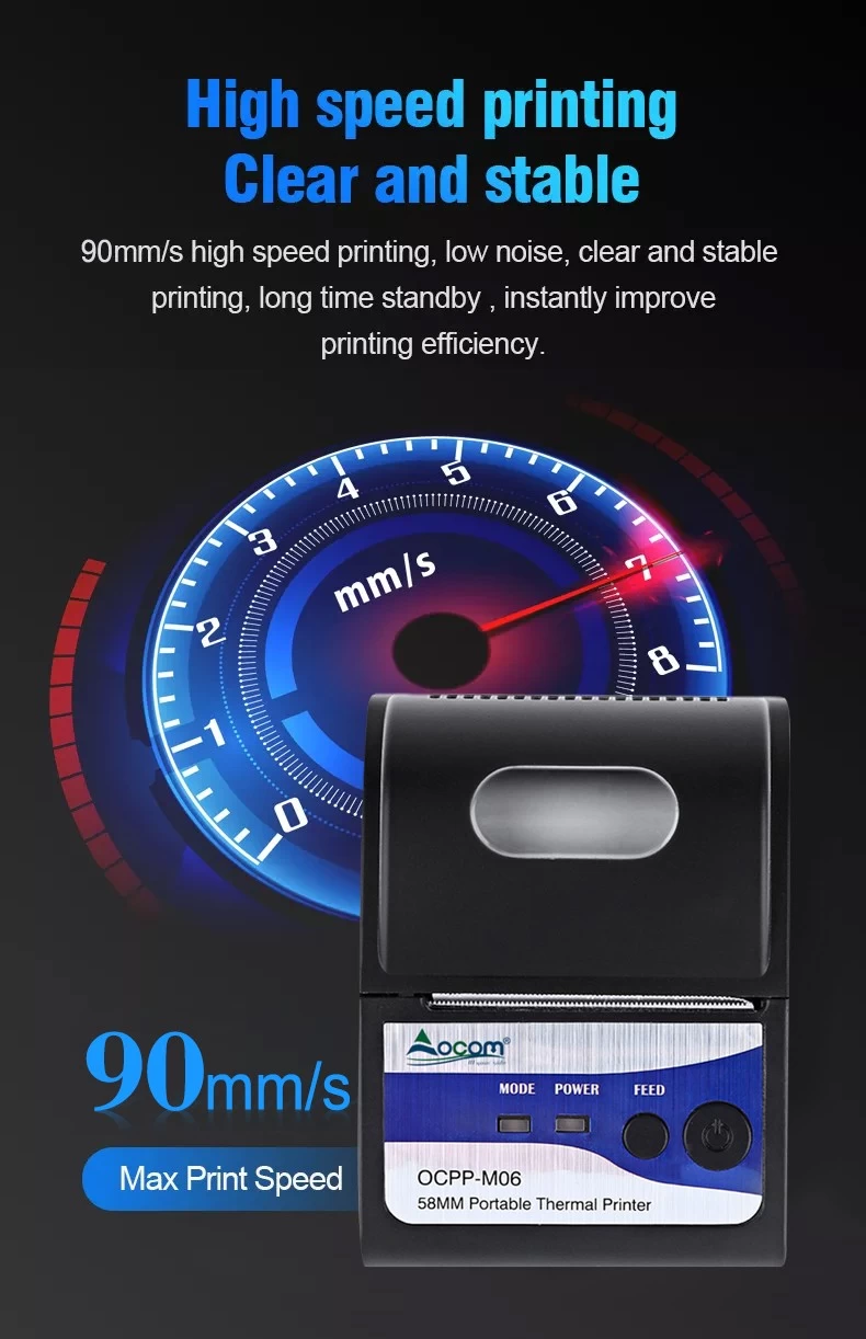 Anself Portable 58 mm 2 pouces sans fil Bluetooth Imprimante thermique de  reçus de facture Mini imprimante mobile POS Prise en charge de la commande  d'impression ESC/POS Compatible avec Android iOS Windows