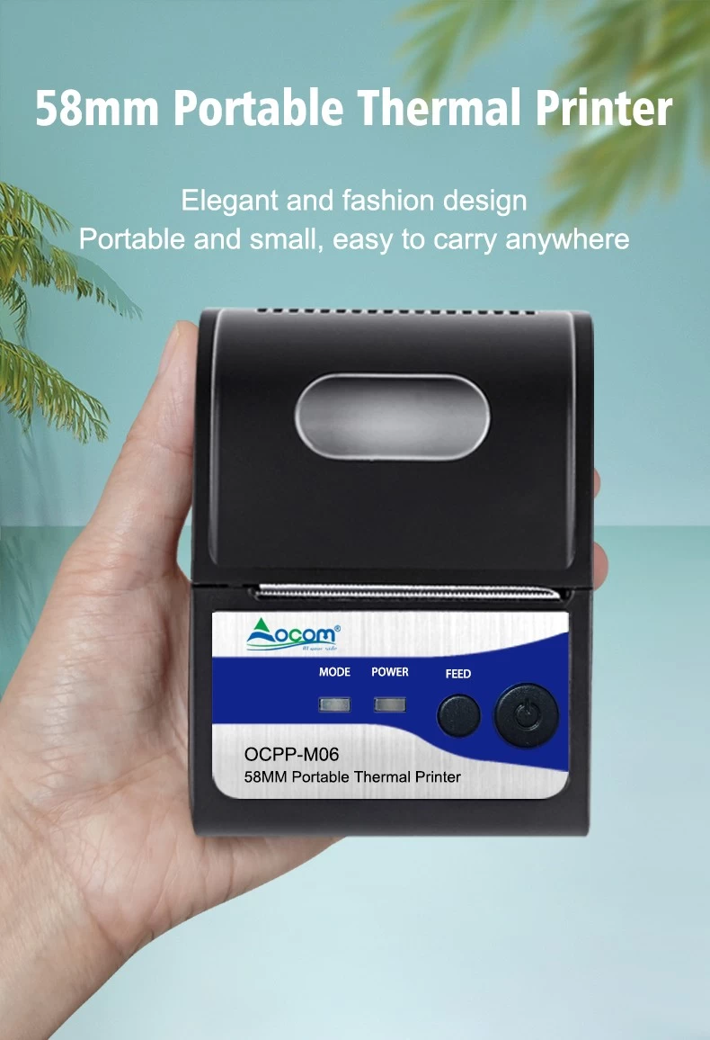 Anself Portable 58 mm 2 pouces sans fil Bluetooth Imprimante thermique de  reçus de facture Mini imprimante mobile POS Prise en charge de la commande  d'impression ESC/POS Compatible avec Android iOS Windows