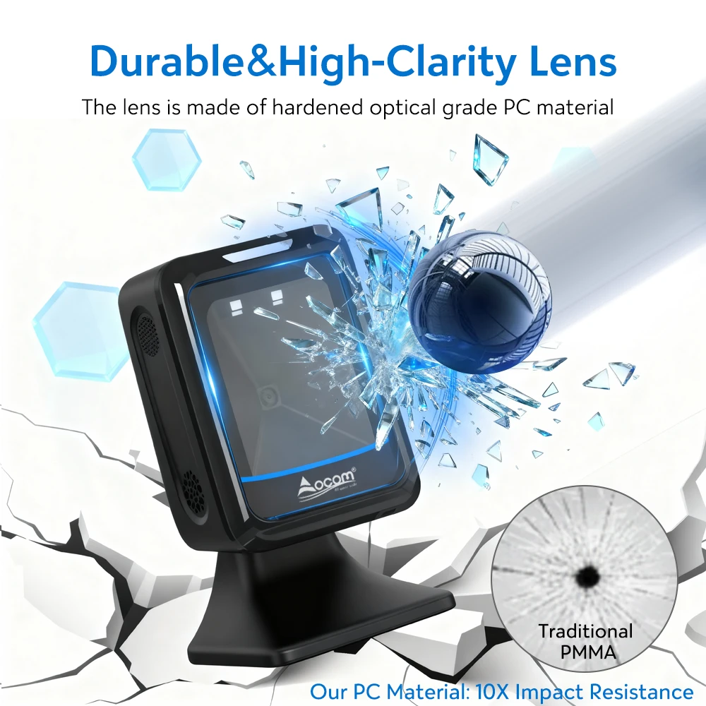Newest Arrival Professional Barcode Scanner with 300000 Pixel Global ...