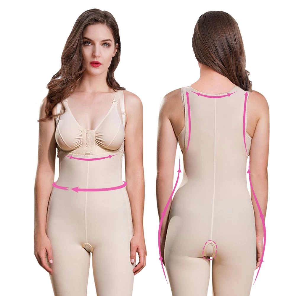 S-SHAPER Fajas Colombian Post Surgery Girdle With Both Side Zipper Support Fat Transfer Shapewear Manufacturers