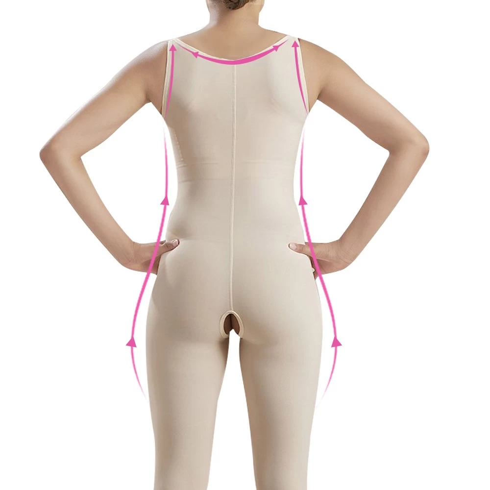 S-SHAPER Fajas Colombian Post Surgery Bodysuit With Ankle Length Support Fat Transfer Surgical Shapewear
