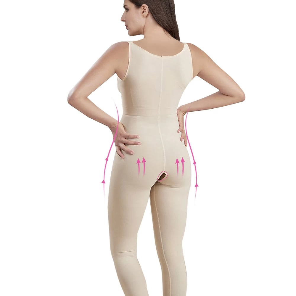 S-SHAPER Fajas Colombian Post Surgery Bodysuit Long Length Compression Support Fat Transfer Surgical Shapewear