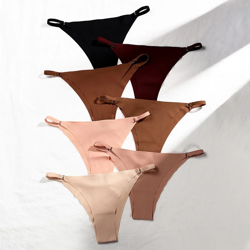 Wholesales Adjustable Seamless Underwear Fpr Women Panties Sexy High Cut Low Rise Women Bikini Underwear