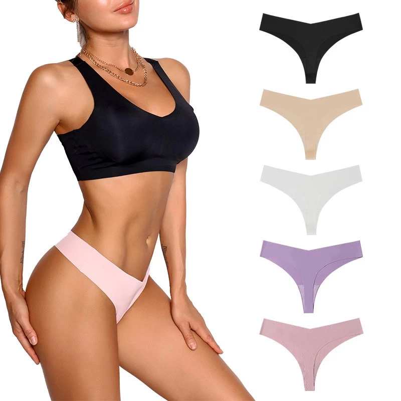 S-SHAPER Women T-back Low Waist Panties Half Coverage Cotton Seamless Underwear Sexy Thong Wholesales