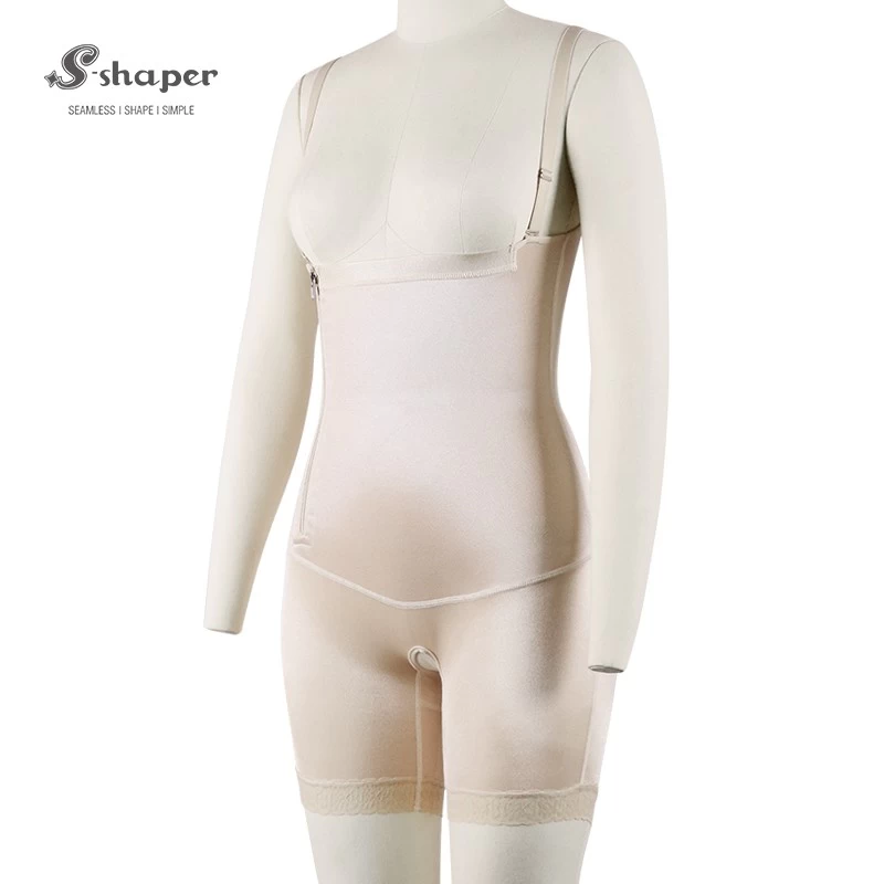 S-SHAPER Wholesales Fajas Colombian Post Surgical Shapewear High Compression Mid Thigh Bodysuit Support Fat Transfer Surgical Shapewear