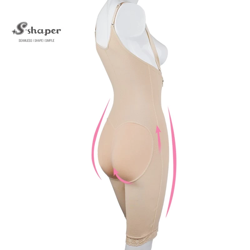 S-SHAPER Fajas Colombian Post Surgery Shapewear Compression Mid Thigh Bodysuit Support Fat Transfer Surgical Shapewear