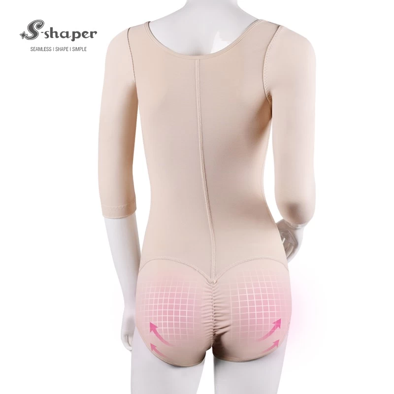 S-SHAPER Fajas Colombian Post Surgery Shapewear Short Sleeve High Compression Briefs Support Fat Transfer Surgical Shapewear