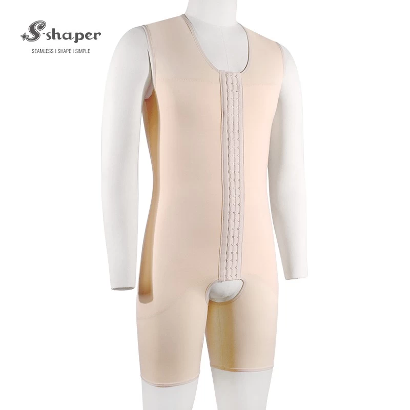 S-SHAPER Fajas Colombian Post Surgery Shapewear Men’s Open Bust Full Body Support Fat Transfer Surgical Shapewear
