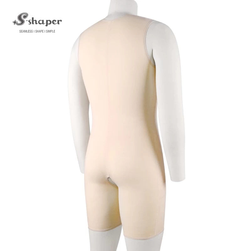 S-SHAPER Fajas Colombian Post Surgery Shapewear Men’s Open Bust Full Body Support Fat Transfer Surgical Shapewear
