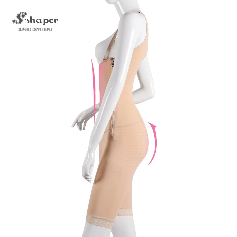 S-SHAPER Fajas Colombian Post Surgery Shapewear Slim Bodysuit With Zipper Support Fat Transfer Surgical Shapewear