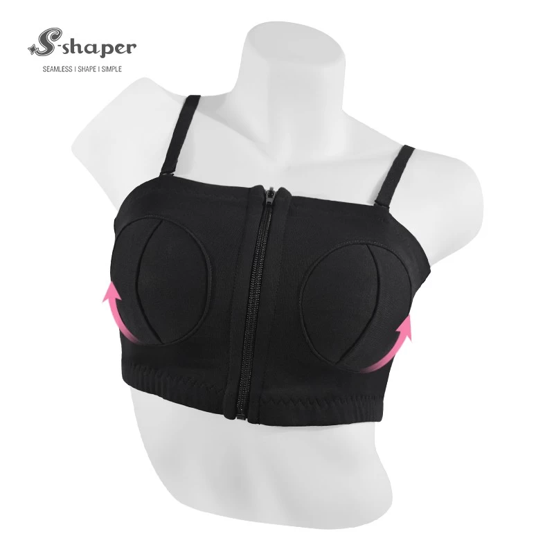 Momcozy Pumping Bra, Upgraded Velcro Back Zipper Adjustable Velcro Holding Plus Size Pumping and Nursing Bra in One