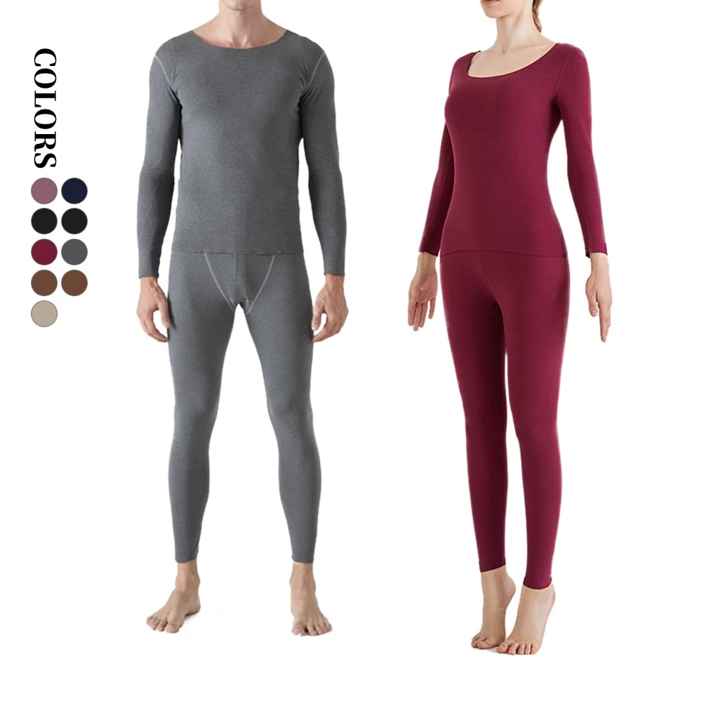 Thermal Underwear for Women/ Men Manufacturer Fleece Lined Base Layer Set for Cold Weather