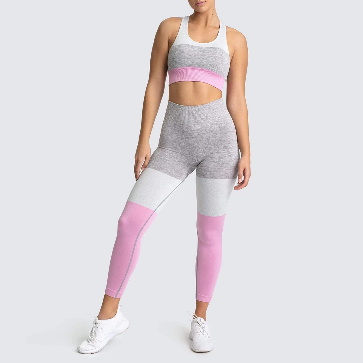 S-SHAPER Workout Sets for Women 2 Piece Workout Outfits Sports Seamless High Waist Yoga Gym Leggings Sleeveless Crop Tops Activewear