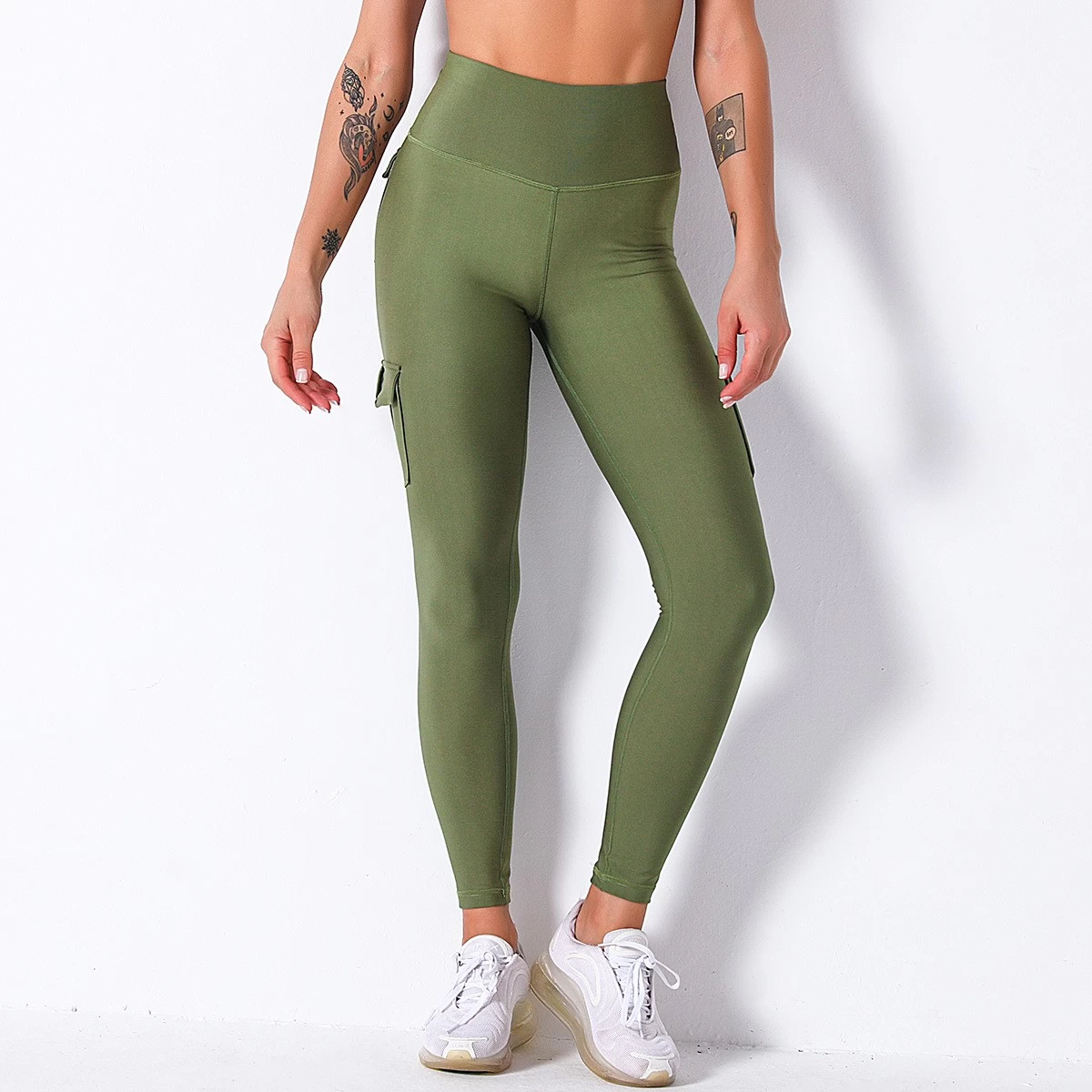 S-SHAPER Women's Seamless High Waist Yoga Pants with Pockets Cargo Yoga Pants Tummy Control Workout Yoga Leggings Factory