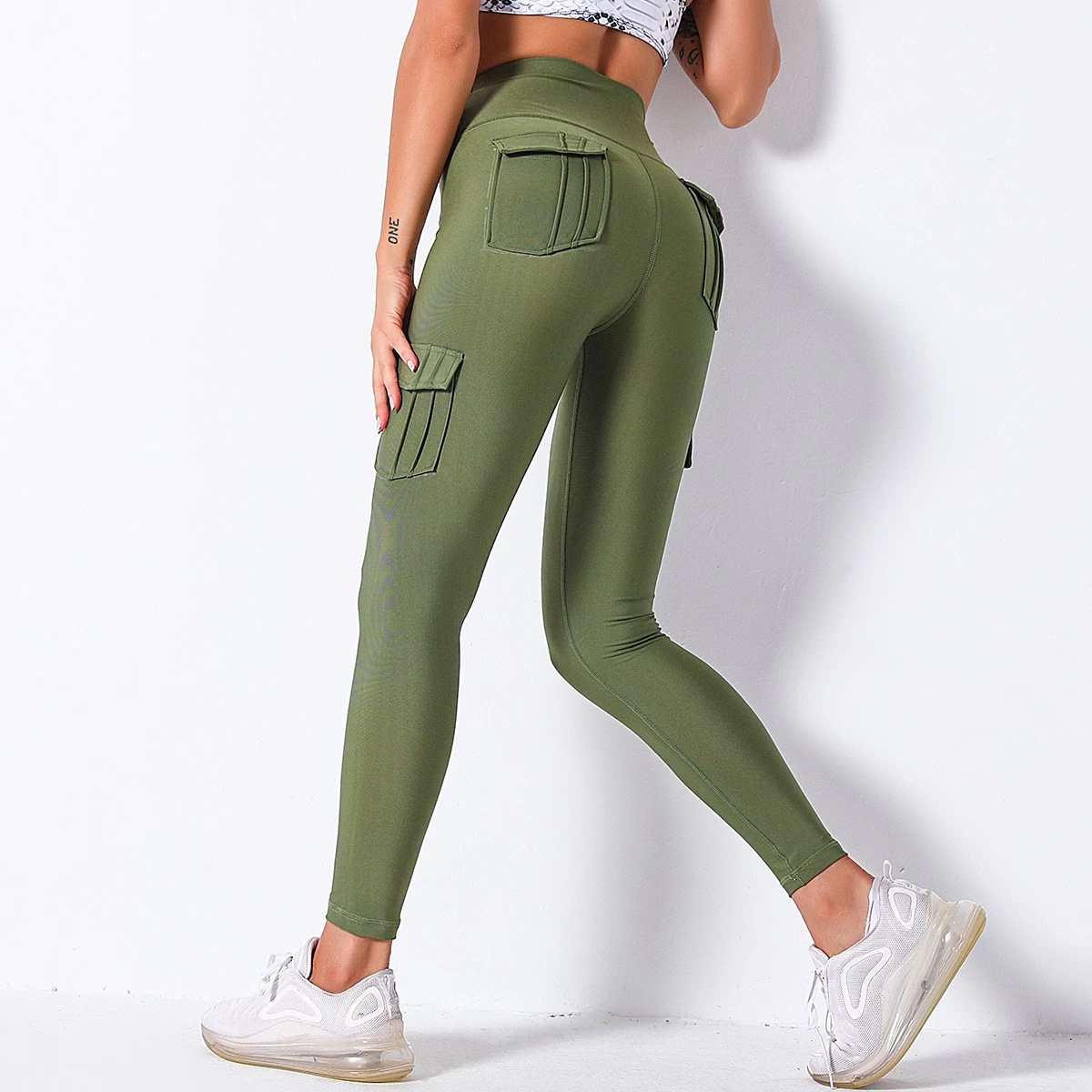 S-SHAPER Women's Seamless High Waist Yoga Pants with Pockets Cargo Yoga Pants Tummy Control Workout Yoga Leggings Factory