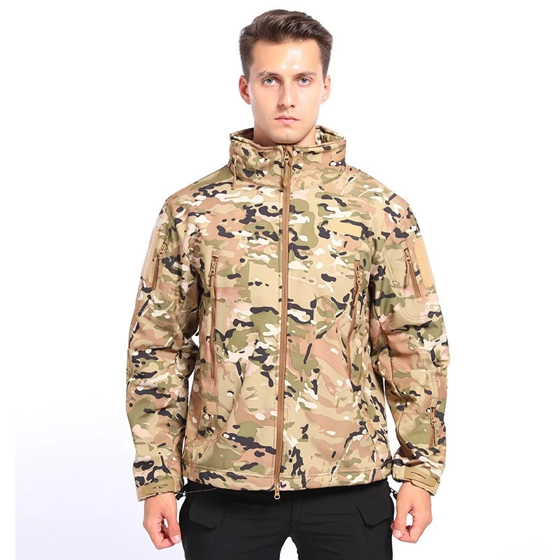 S-SHAPER Men's Tactical Jacket Supplier Water-Resistant Warm Windproof Soft Shell Fleece Lined Winter Coats