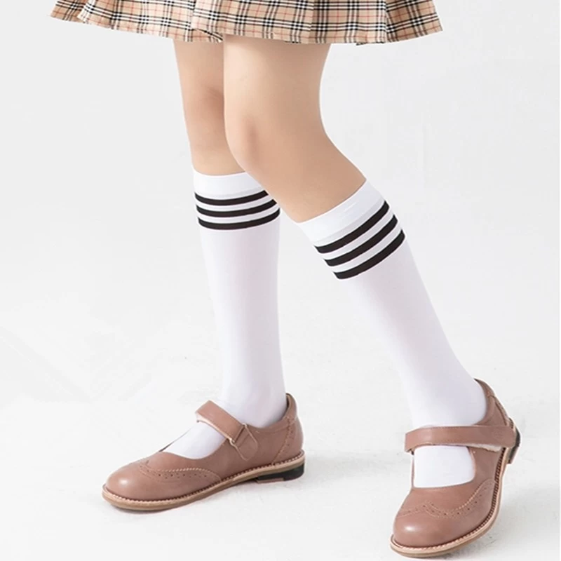 S-SHAPER Wholesales Child Soccer School Team Dance Sports High Socks For 7-12 Years Old Boys & Girls