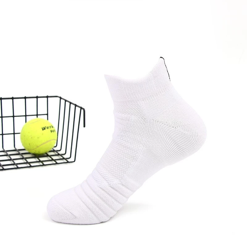 SKU-03-Men's White Sport Socks (Thickened Terry Approx. 55g)