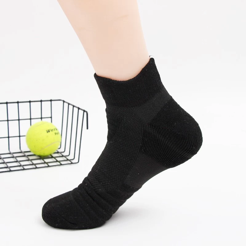 SKU-04-Men's Black Sport Socks (Thin Terry Approx. 45g)