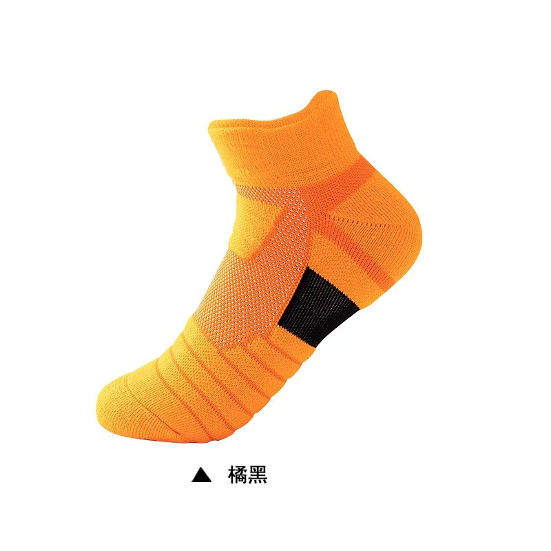 SKU-10-Kids Orange Black Sport Socks (28-37 One Size)