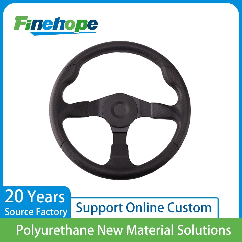Tractor universal Anti-slip Leather Wrap Integral RIM Accessories  customize PU Polyurethane steering wheel China Manufacturer