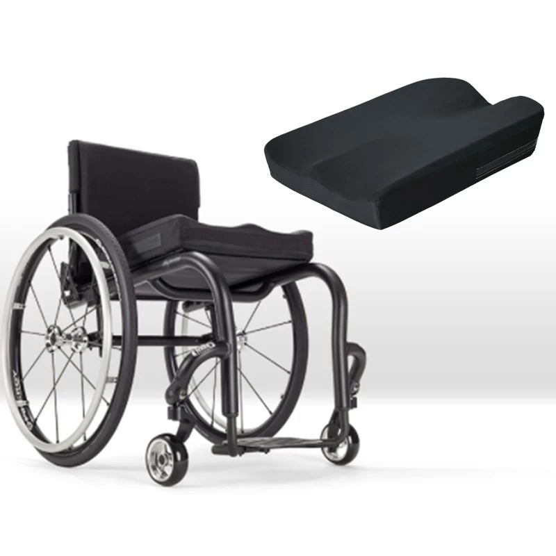 PU polyurethaan traagschuim rolstoelkussen Zitting China Fabrikant Extra dikke ergonomische vorm uit één stuk Verbeterd comfort