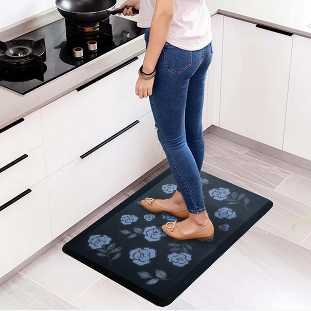 Customize Logo Printed Colorful  ComfortPU Kitchen Floor Mat Office Working Place Eco-friendly Indoor mats China Manufacturer