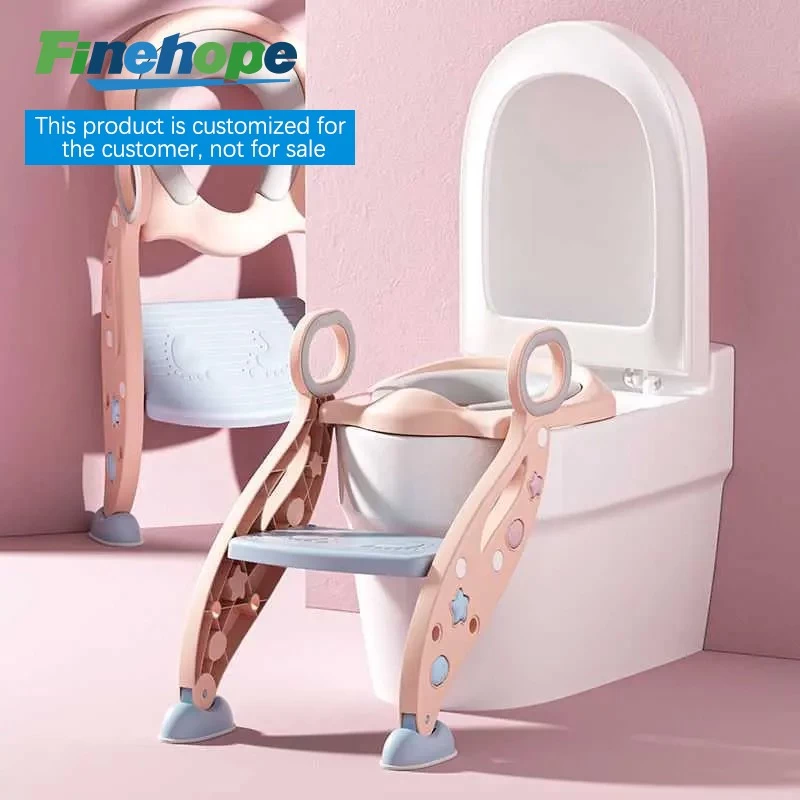 China Finehope Tragbarer Toilettensitz aus Kunststoff für Kinder und Babys, mit Tritthocker und Leiter Hersteller
