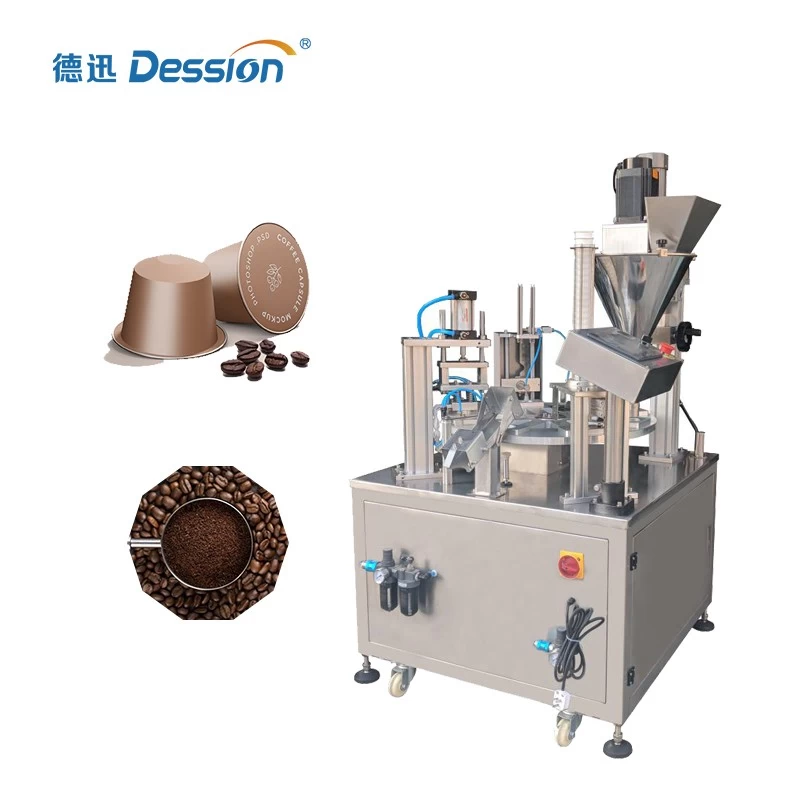 Çin Otomatik körleme kupası yapma makinesi kahve kapsülleri dolum paketleme makinesi üretici firma