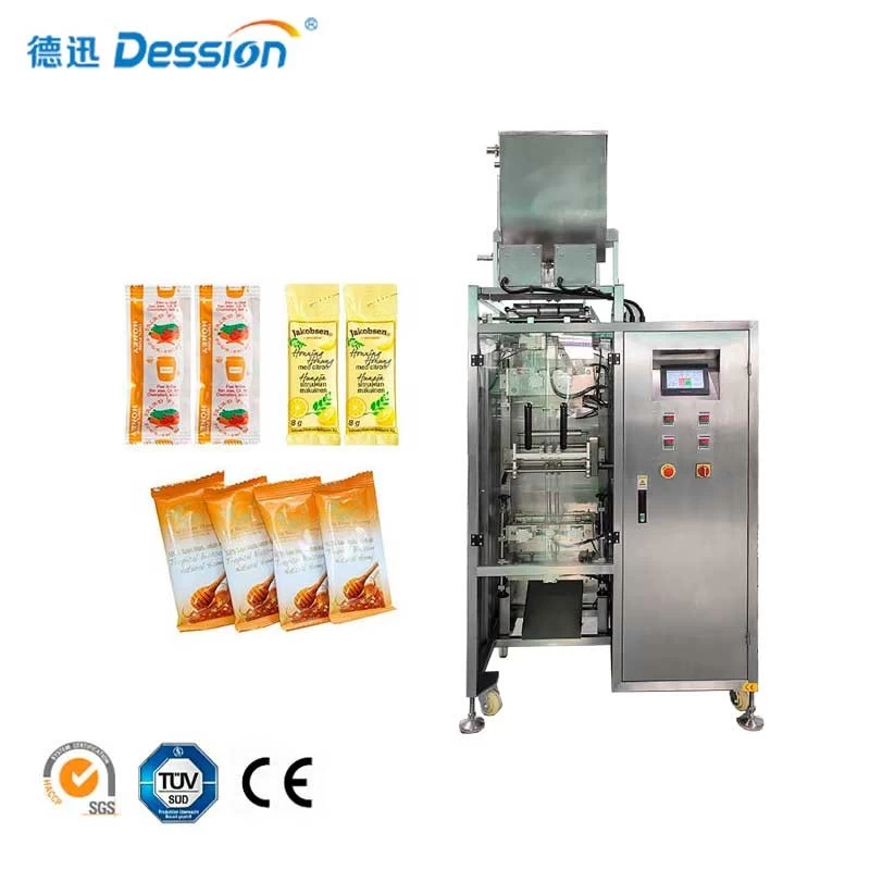 Çin Çok şeritli yüksek hızlı sıvı bal çubuğu poşet paketleme makinesi fiyatı üretici firma