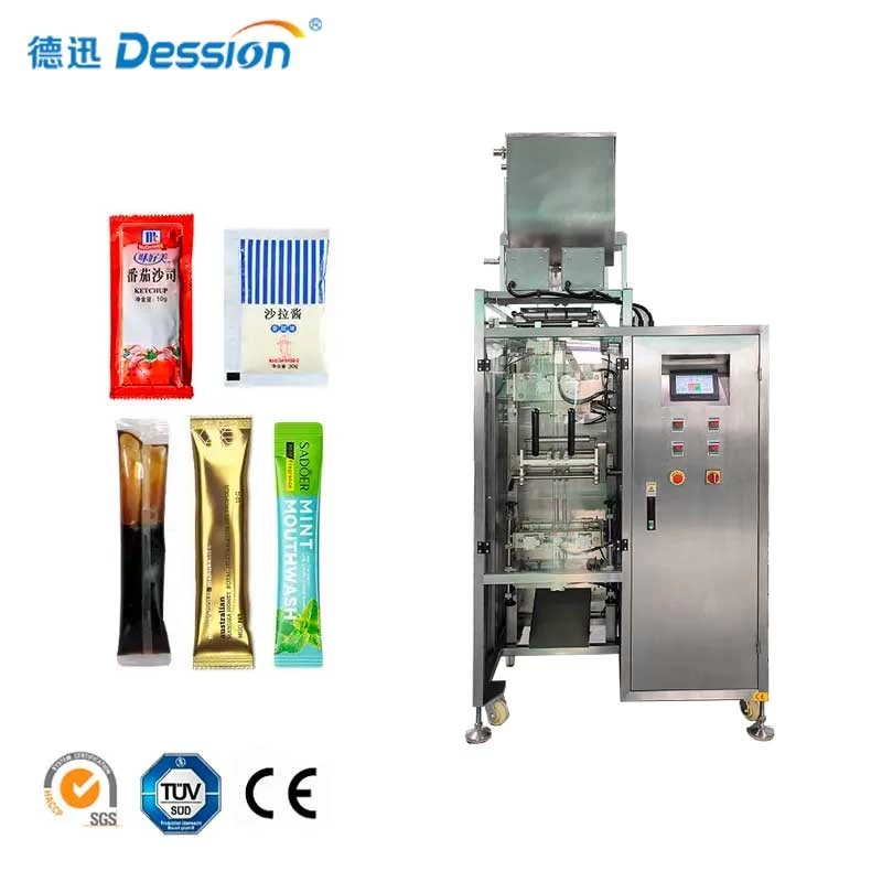Çin Çok hatlı çok fonksiyonlu sos paketleme makinesi ketçap paketleme makinesi üretici firma