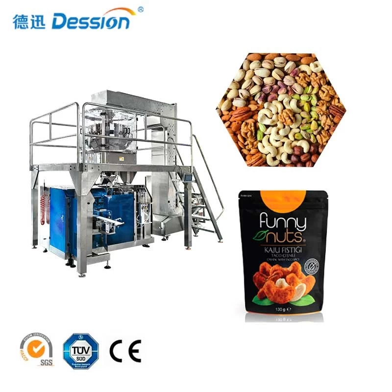 China Automatische vorgefertigte Doypack-Druckverschlussbeutel-Verpackungsmaschine für geröstete Cashewnüsse Hersteller