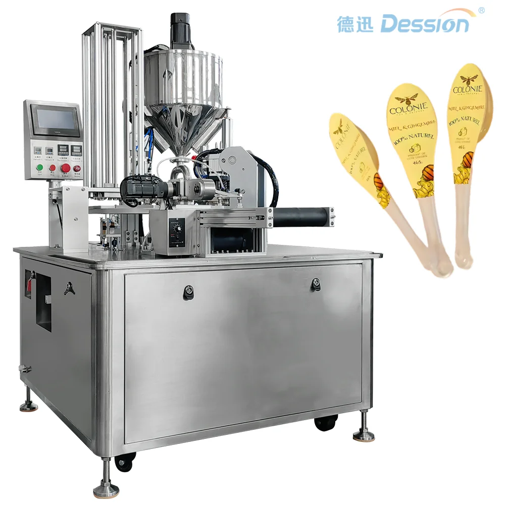 Chính xác từng giọt! Máy rót bàn xoay thìa mật ong - không tràn và lãng phí