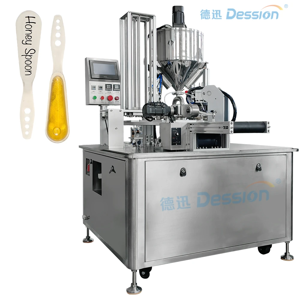 China Precision filling + automatic spoon placement - essential equipment for honey production manufacturer