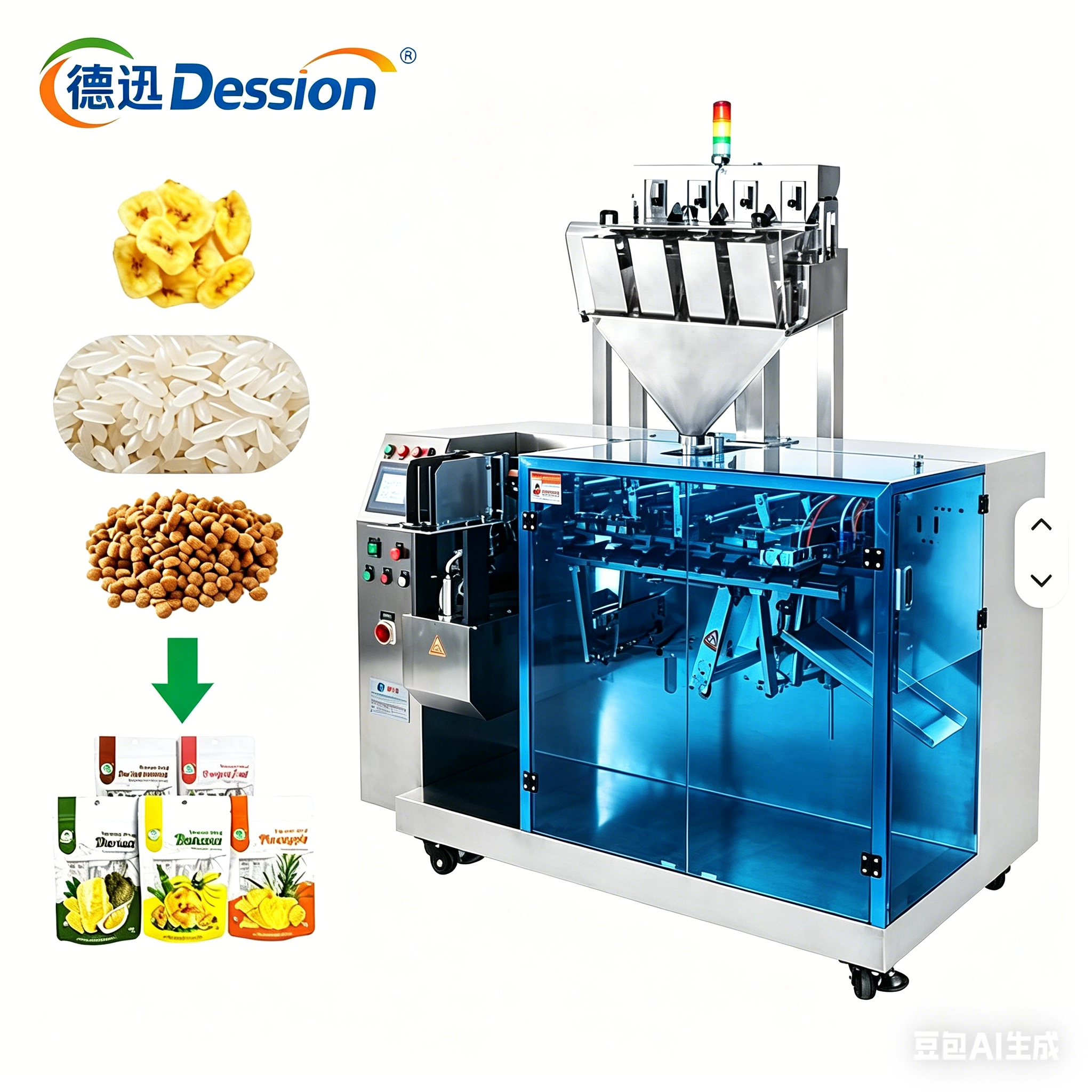 China High Speed Automatic Horizontal Premade Pouch Crisp grain Packing Machine Multi-Function Industrial Bag Packaging Machine Chinese Supplier manufacturer