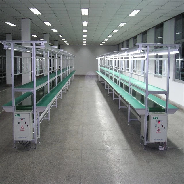 AMC high quality newest design Led assembly line belt conveyor workbench