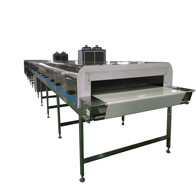 China Leading supplier industry process food and cosmetics cooling tunnel conveyor manufacturer