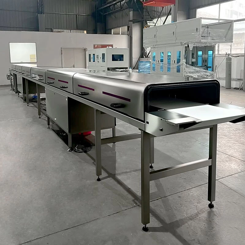 China Custom Design Stainless Steel Food Cooling Tunnel Conveyor and Chocolate Equipment manufacturer