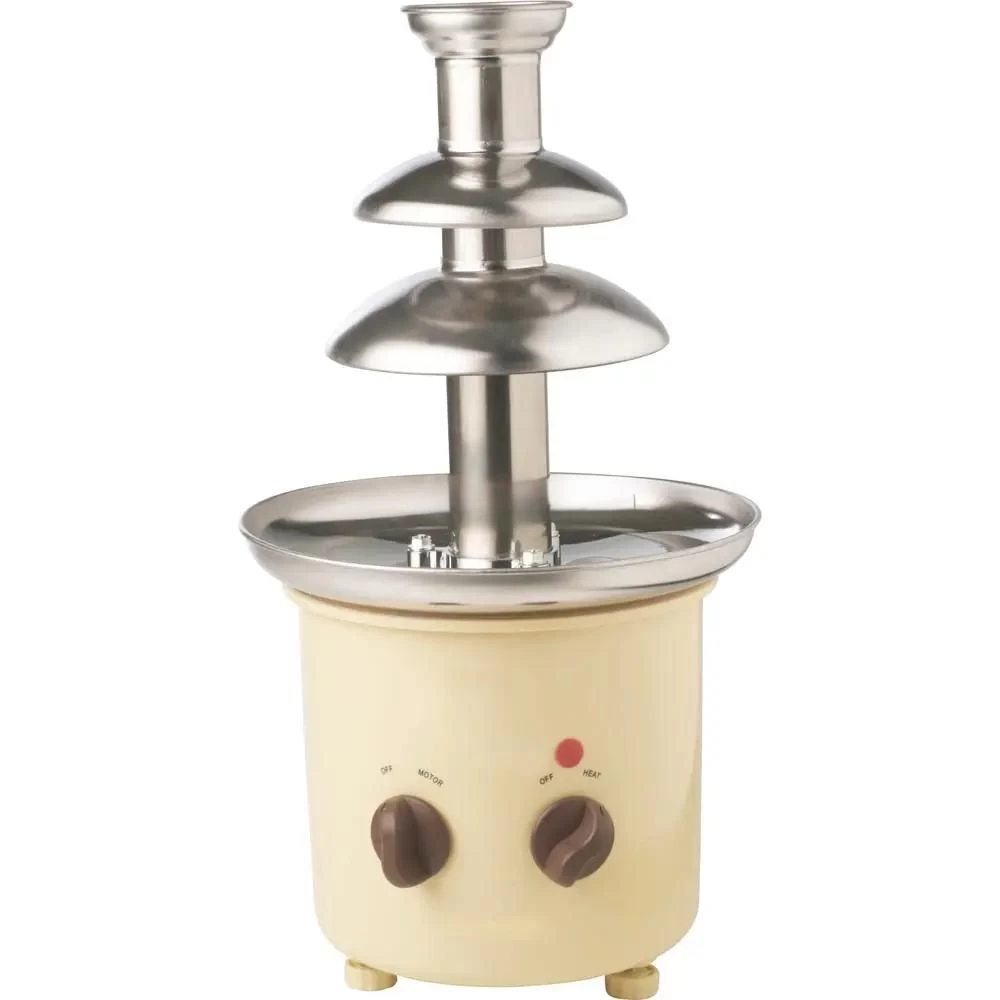 China NEW Small Commercial Desktop 3-layer Manual Chocolate Fountain Machine, Restaurant Cafeteria, Factory Price manufacturer