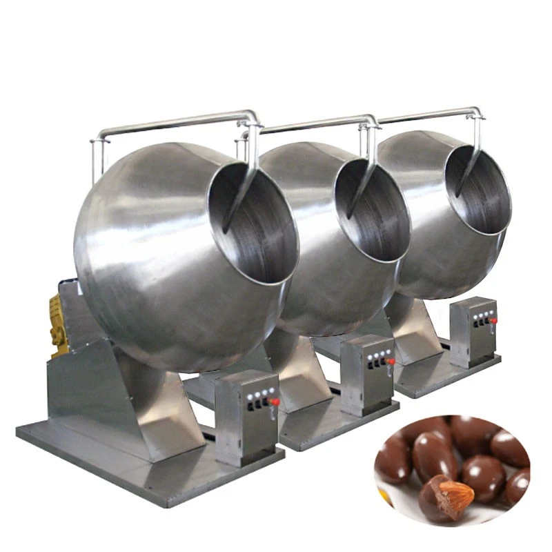 China Automatic Stainless Steel Pot Chocolate Polishing Machine Nuts Coating Pan Machine manufacturer