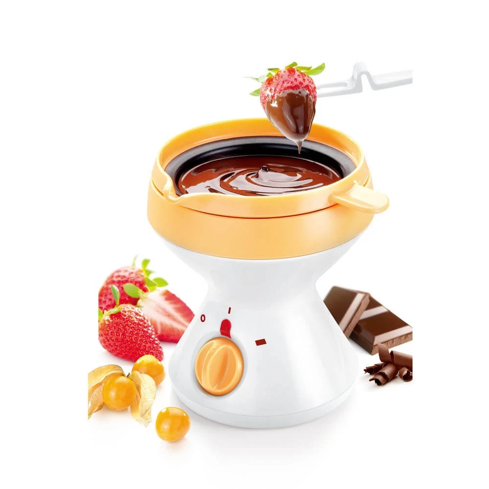 China Chocolate Fondue Set Party Portable Electric Melting Pot Automatic Wax Warmer Cheese Butter Milk Candy Warmer manufacturer