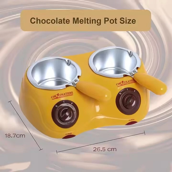 China China Chocolate Melting Pot Dual Electric Chocolate Fondue atacado fabricante
